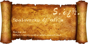 Spalovszky Ádám névjegykártya