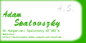 adam spalovszky business card